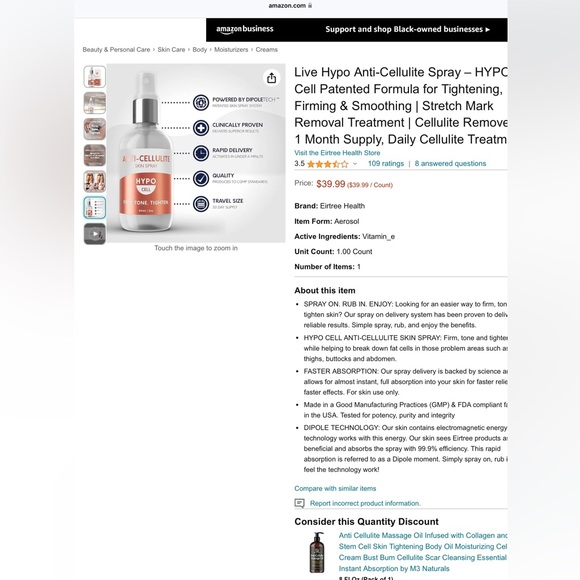 Anti Cellulite spray. Live HYPO ANTI-cellulite SPRAY - Picture 7 of 7